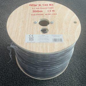 COAX kabel 5 mm 75 ohm RECBER DSR80AL PE CRNI -BAKAR- UV RESISTANT / 300 metara - vrhunske kvalitete!