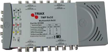 MULTISWITCH 9/32 AKTIV (2 SATELITA/32 APARTMANA) Triax