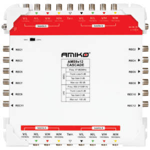 Multiswitch Amiko 9/12 sa dodatnim napajanjem, kaskadni